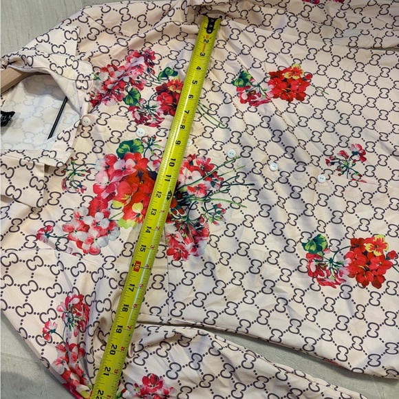 Floral Print Women's Button Down Shirt - Picture 4 of 5